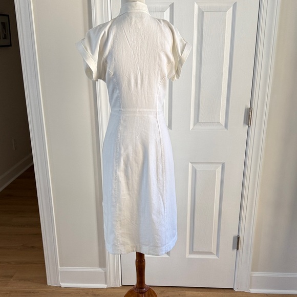 Maeve Tie-Front Midi Dress Linen Luxury Preppy Cowgirl Twee Coastal Resort 4 New - Picture 9 of 11